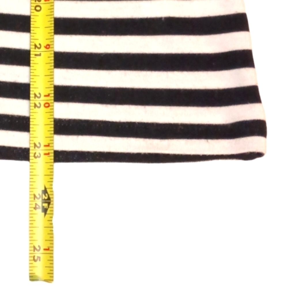 CAbi #5188 Spring Bistro Black/White Striped 3/4 Sleeve Top Size S - Picture 3 of 7